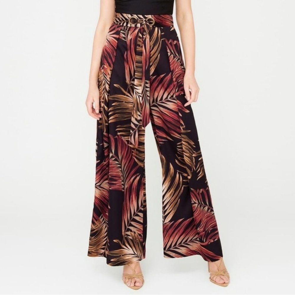 SHEIKE Floral Castaway High Waisted Wide Leg Pants